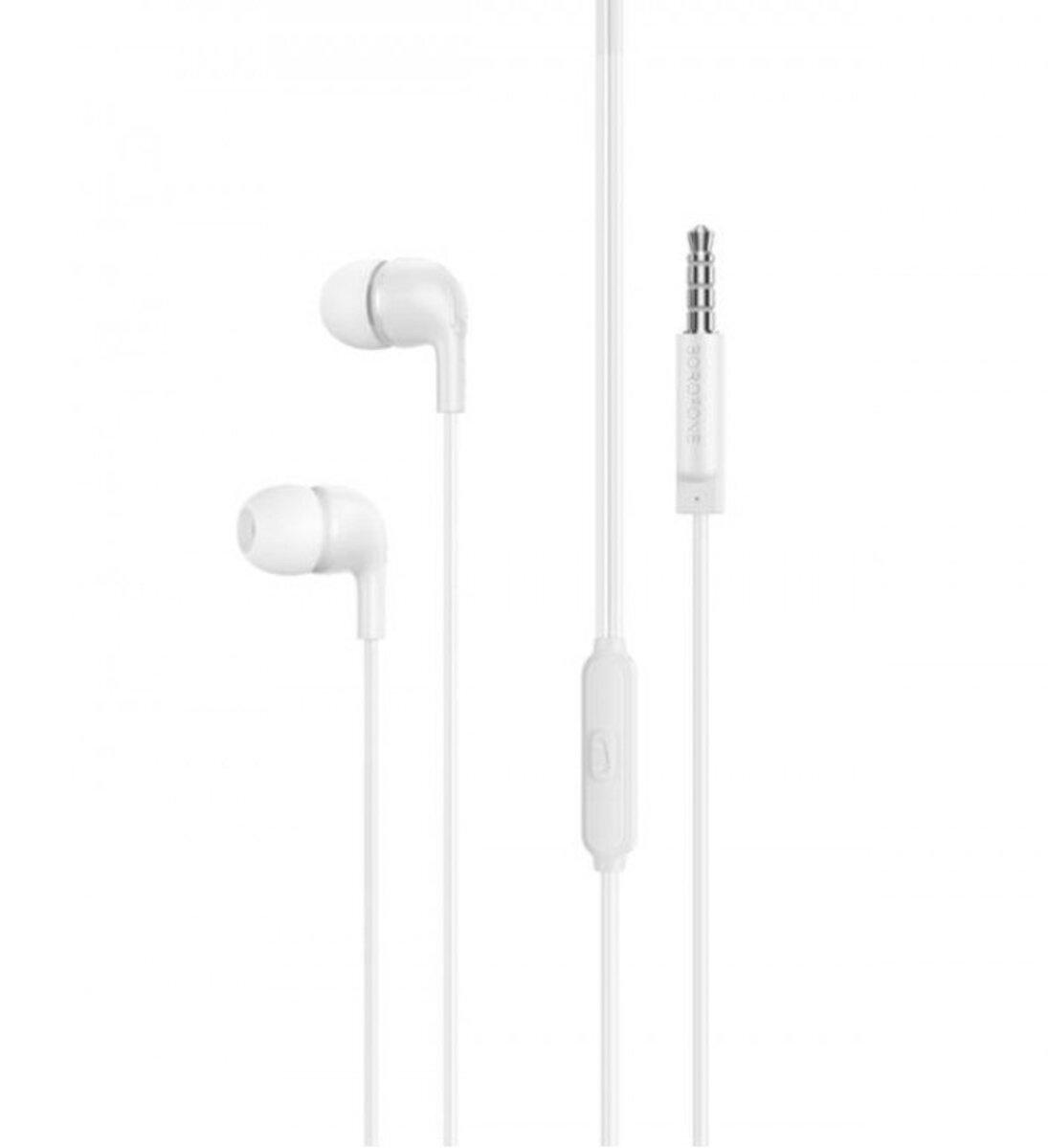 Наушники Borofone Craft Universal earphones with mic BM83 White (13925355)