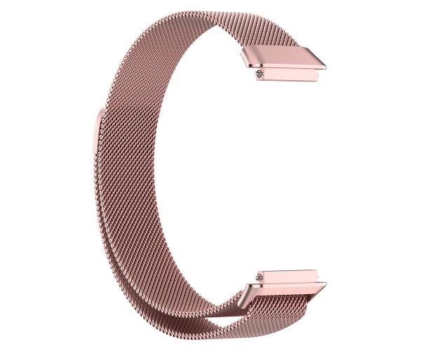 Ремінець металевий Milanese Magnetic для Huawei Band 7 зі шпильками Rose/Gold