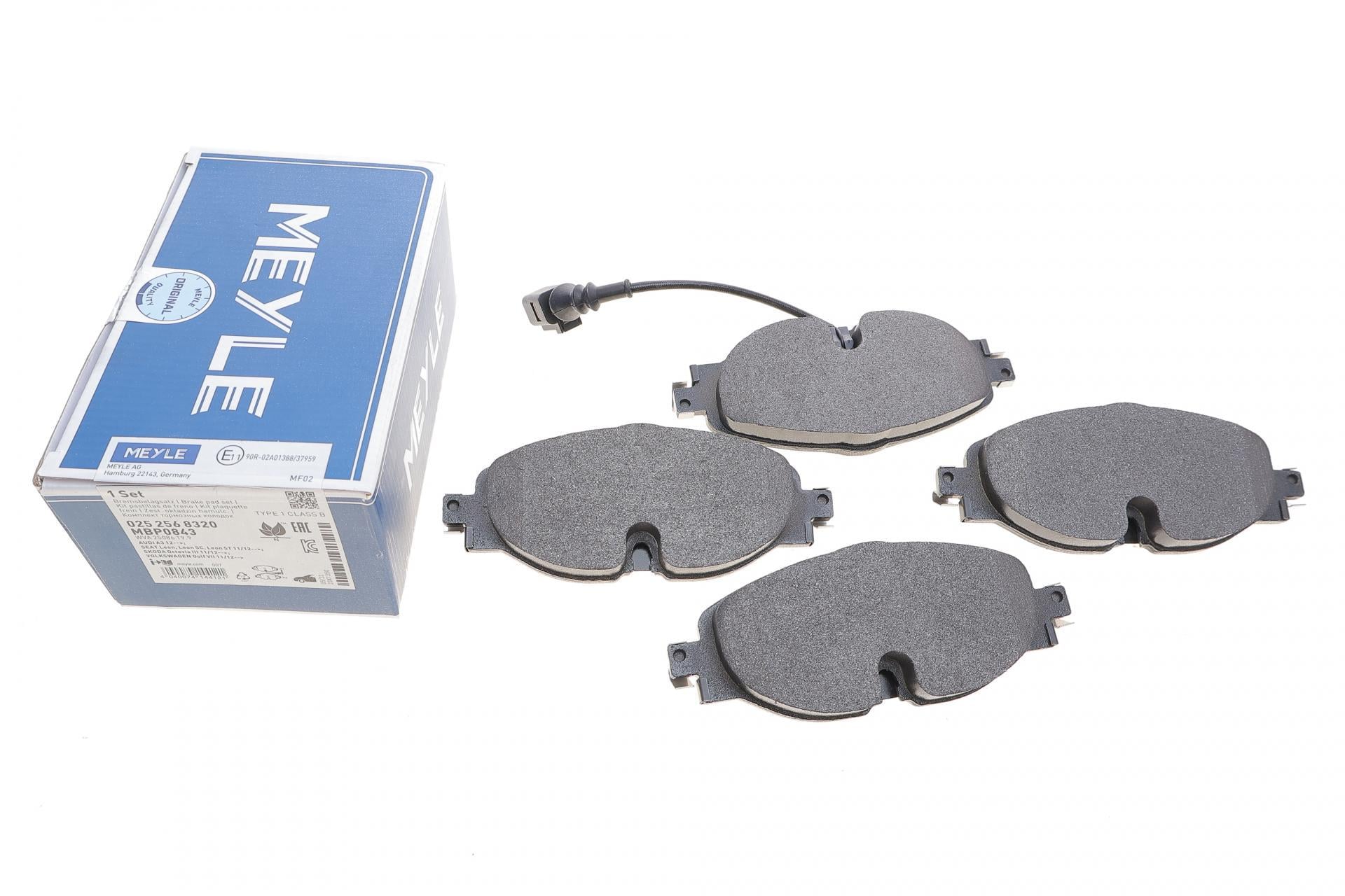 Колодки гальмівні передні Meyle 025 256 8320 VW Caddy IV/Golf VII/Passat B8/Skoda Octavia/Seat Leon 12- з датчиком
