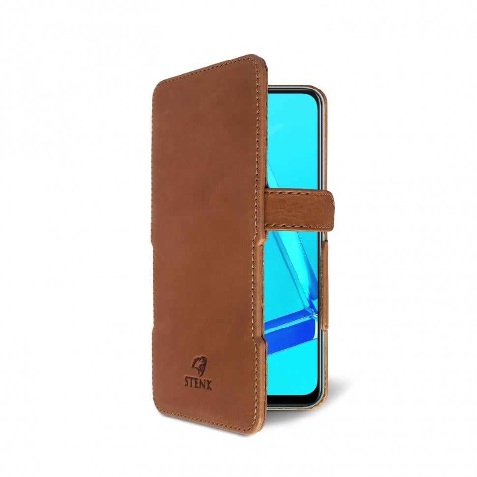 Чехол книжка Stenk Prime для OPPO A52 Коричневый (66857)