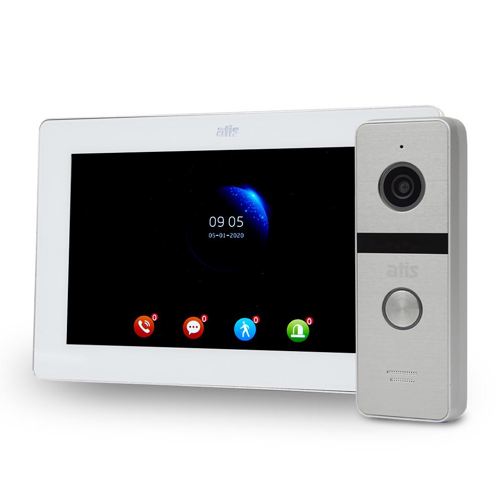 Комплект Wi-Fi відеодомофона ATIS AD-770FHD/T-White з підтримкою Tuya Smart + AT-400HD Silver