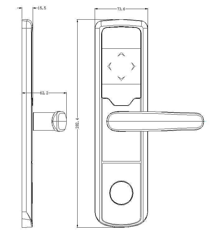 Электронный RFID замок для гостиниц и хостелов SEVEN LOCK SL-7731 Silver (SL7731s) - фото 5