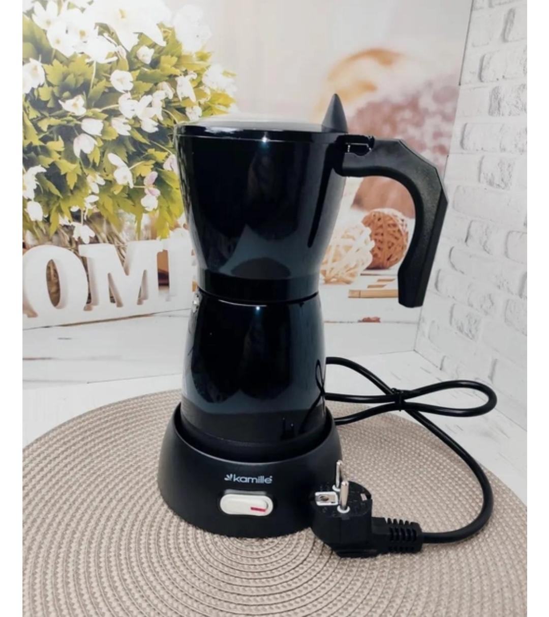 Гейзерная кофеварка Kamille 2603 электрическая 300 мл (15025744)