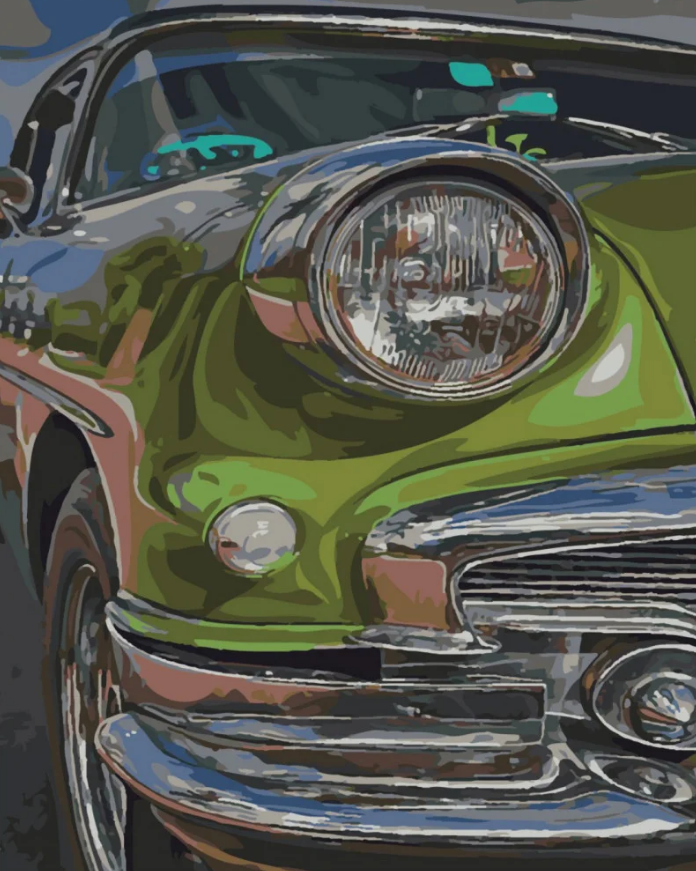 Картина по номерам Strateg Глаз автомобиля 40x50 см (SY6515)