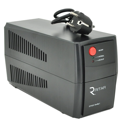 Источник бесперебойного питания Ritar RTP500 300W Standby-L LED AVR 1st 2xSCHUKO 1x12V4,5Ah (99-00022679)