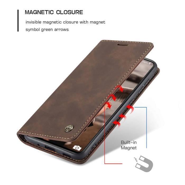 Чехол книжка с магнитом Samsung Galaxy S20 FE CaseMe Dark Brown (30855-05) - фото 2