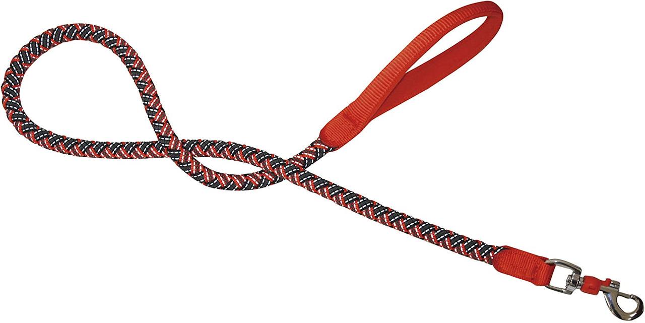 Повідець для собак Croci Hiking Endurance плетений з додатковим фіксатором 120x1,5 см Помаранчевий (1449561707)
