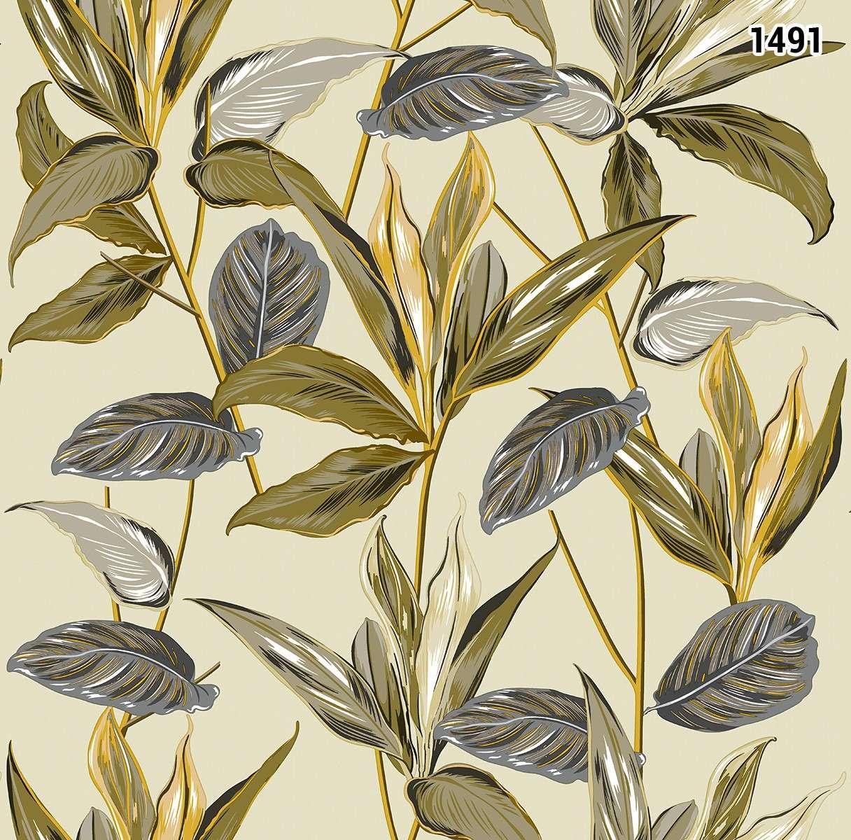 Обои бумажные Континент Норди 1491 0,53x10,05 м Оливковый (2000000575773)