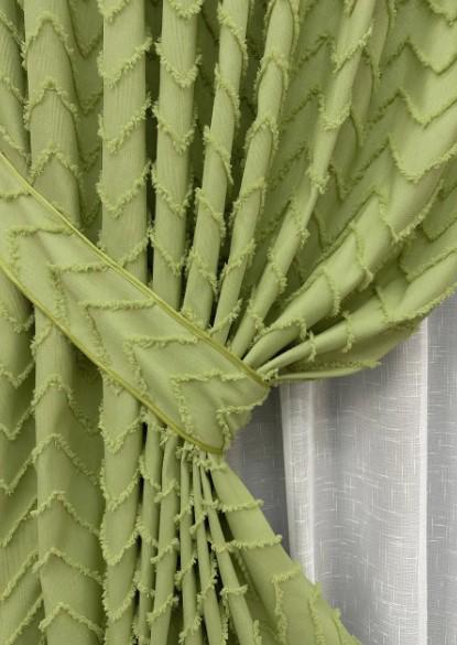 Тканина для штор льон Оливковий (1805ш) - фото 3 Тканина для штор льон Оливковий (1805ш) - фото 3