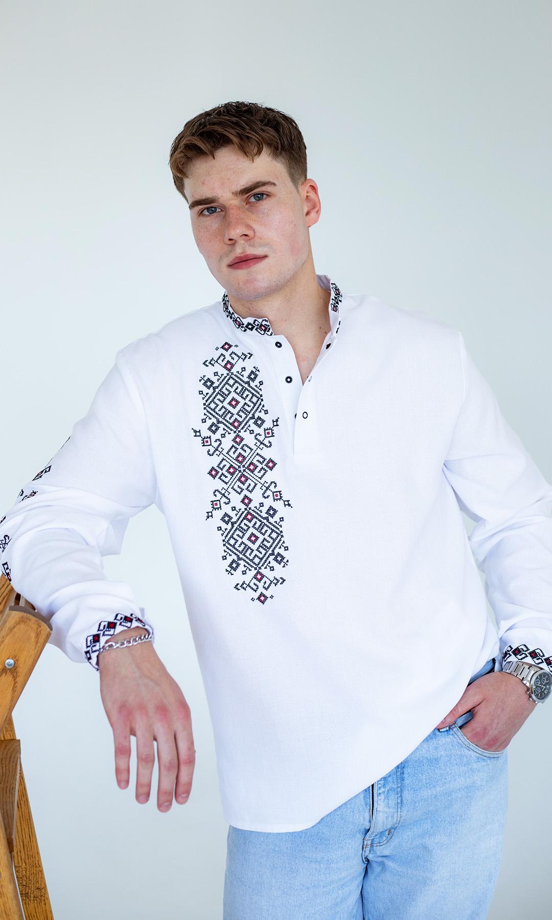 Вишиванка чоловіча Вишиваночка р. 62 Білий (3046-3)