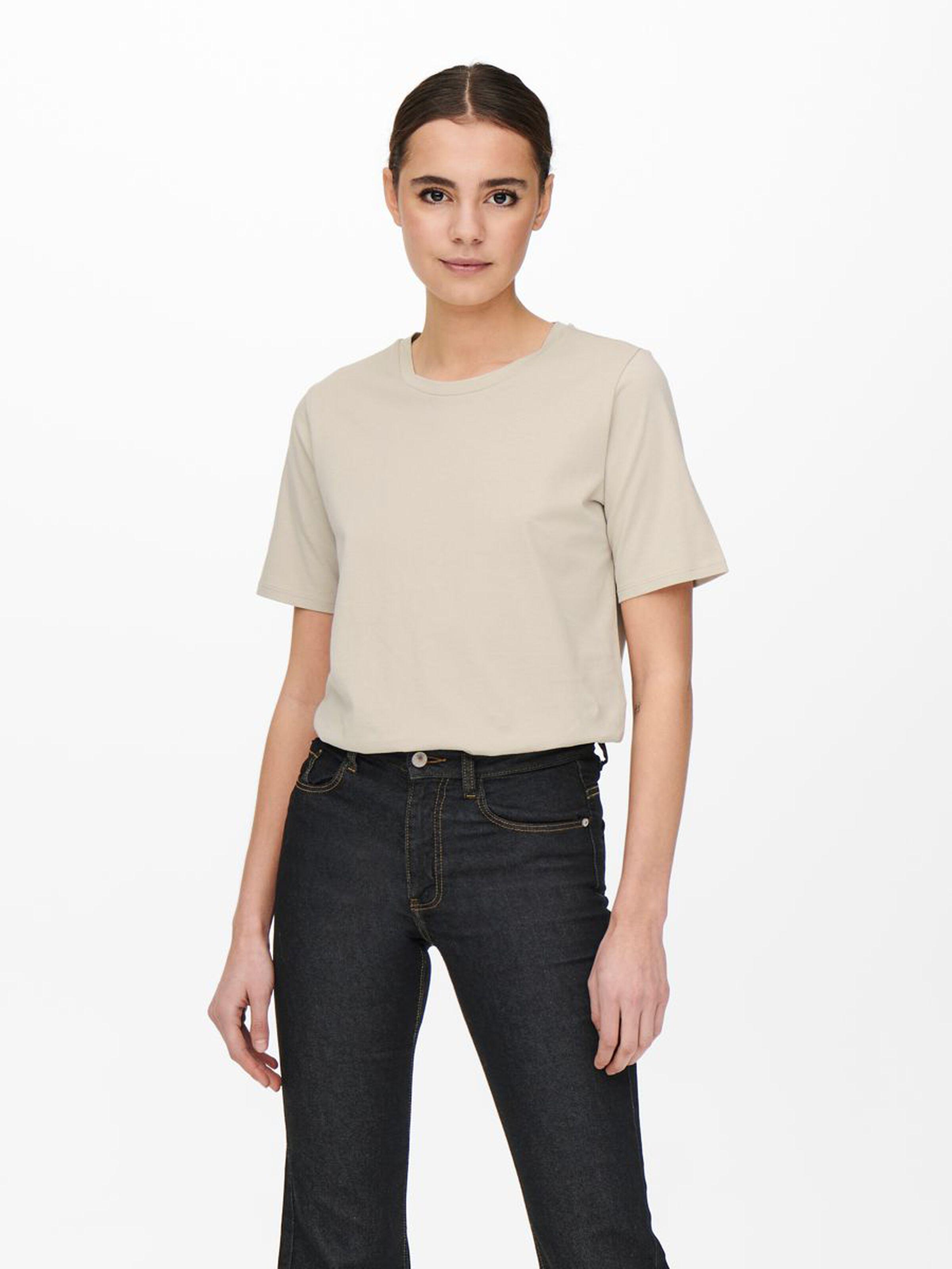 Футболка женская Only 15256961 M Бежевый