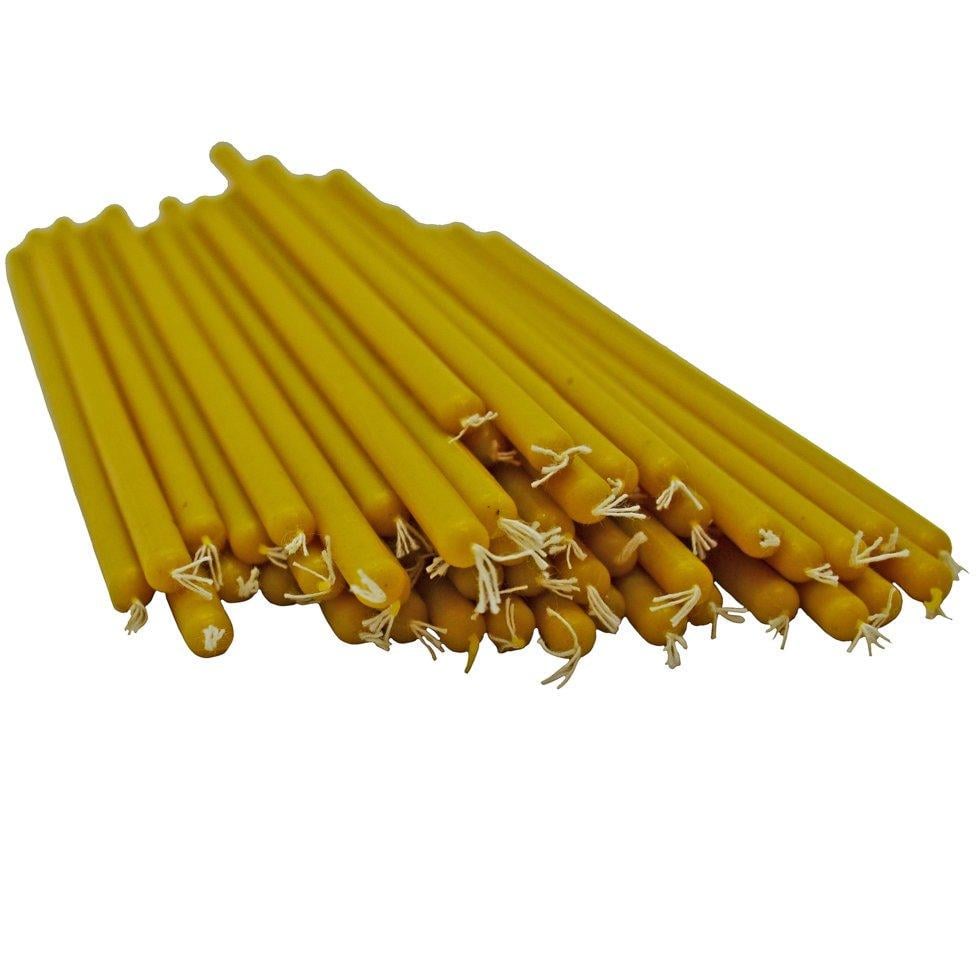 Свічки воскові 20 см 50 шт. Жовтий (JVS-20) - фото 2 Свічки воскові 20 см 50 шт. Жовтий (JVS-20) - фото 2