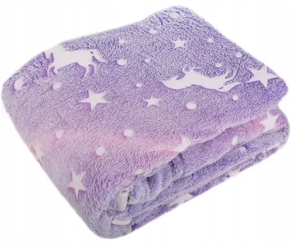 Плед люминесцентный Magic Blanket со звездами 150х120 см Фиолетовый (DT-1541violet)