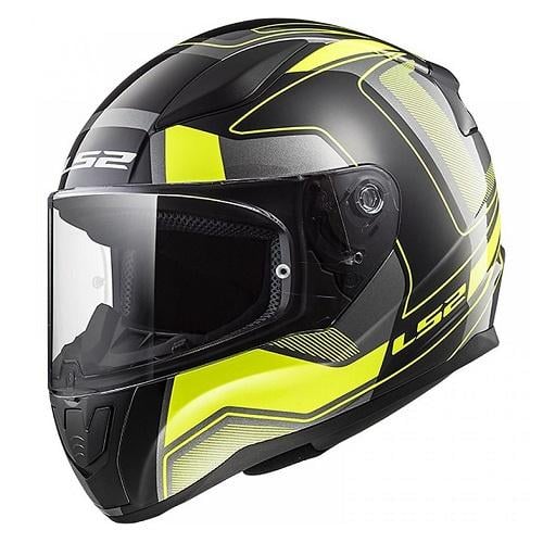 Мотошлем LS2 FF353 Rapid Carrera HI-Vis XS Black/Yellow/Grey