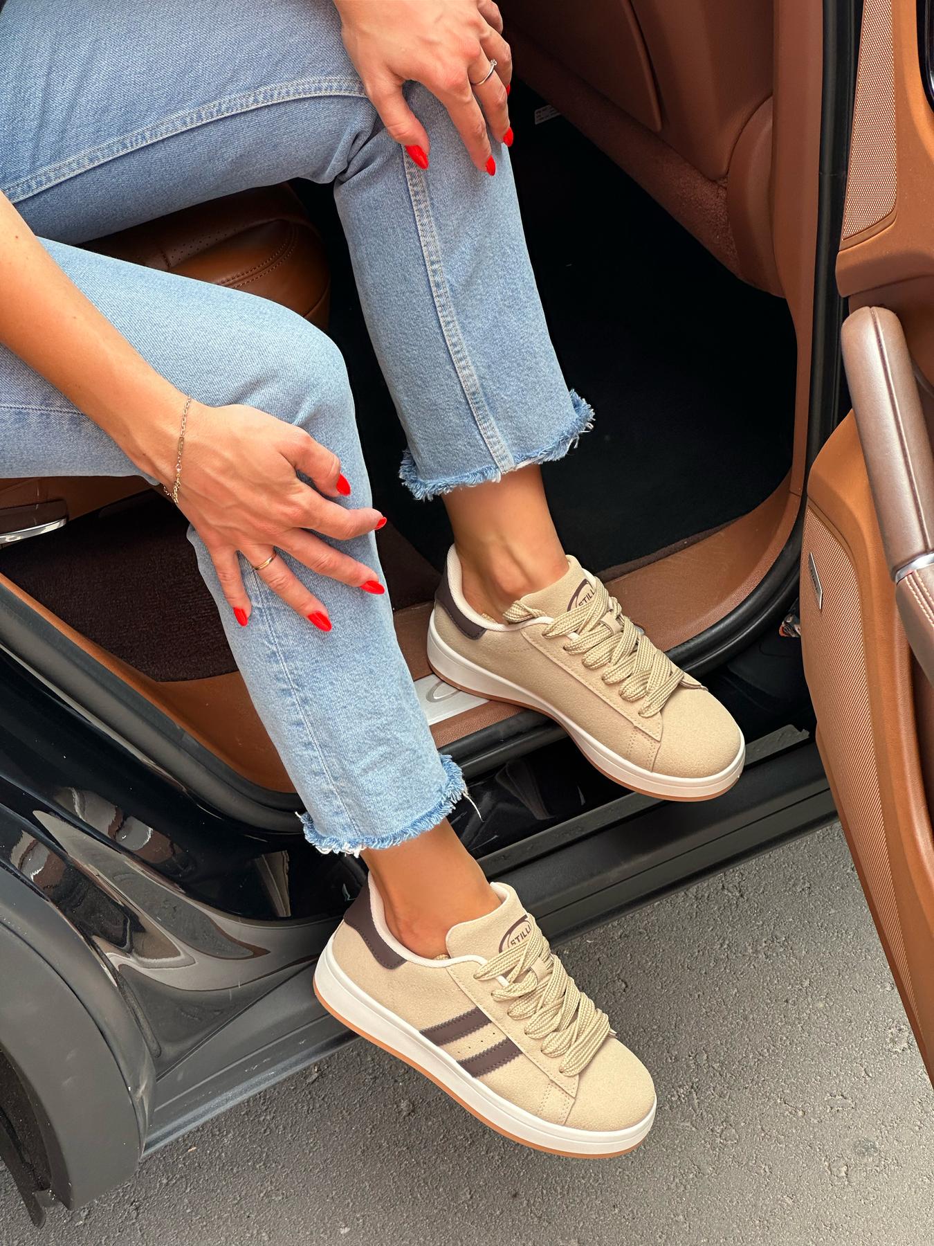 Кеды женские эко-замша р. 38 Бежевый (10285679) - фото 9