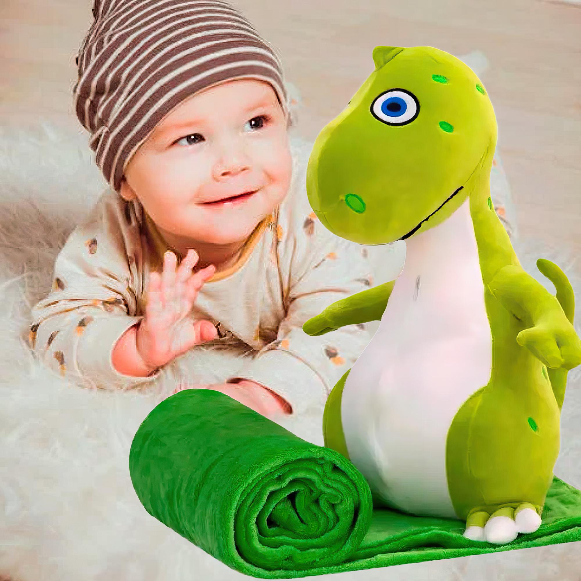 М'яка іграшка Дракончик з теплим пледом Зелений (HA-7) - фото 2