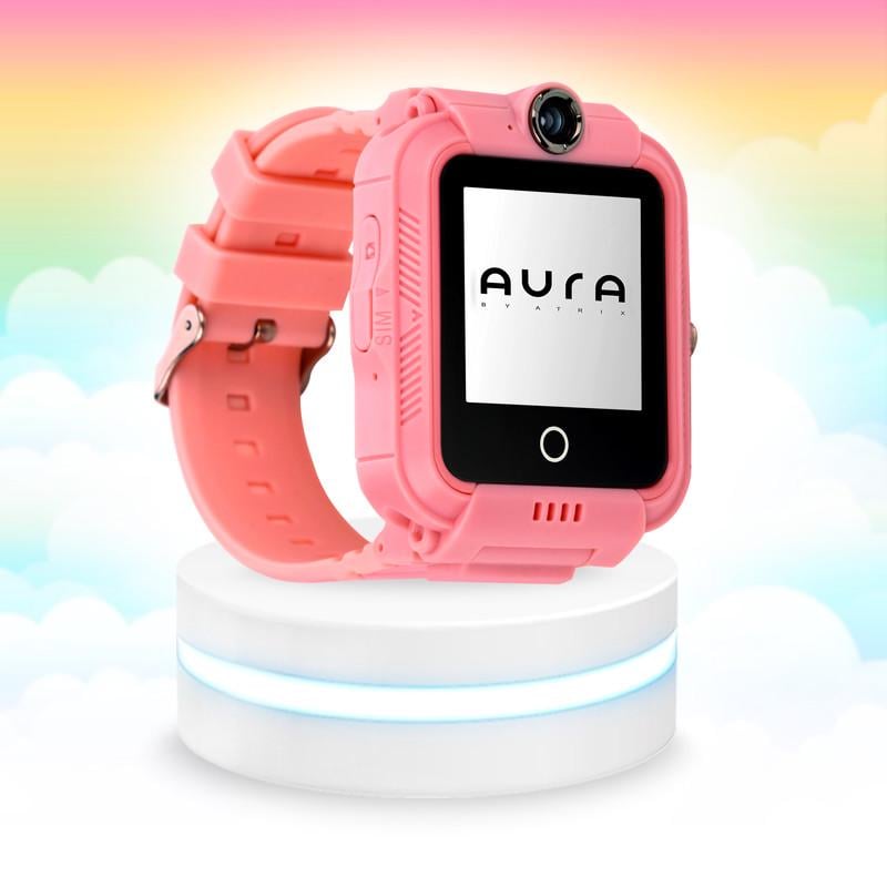 Смарт-годинник дитячий Aura A400 4G Tracker/Wi-fi Pink - фото 4