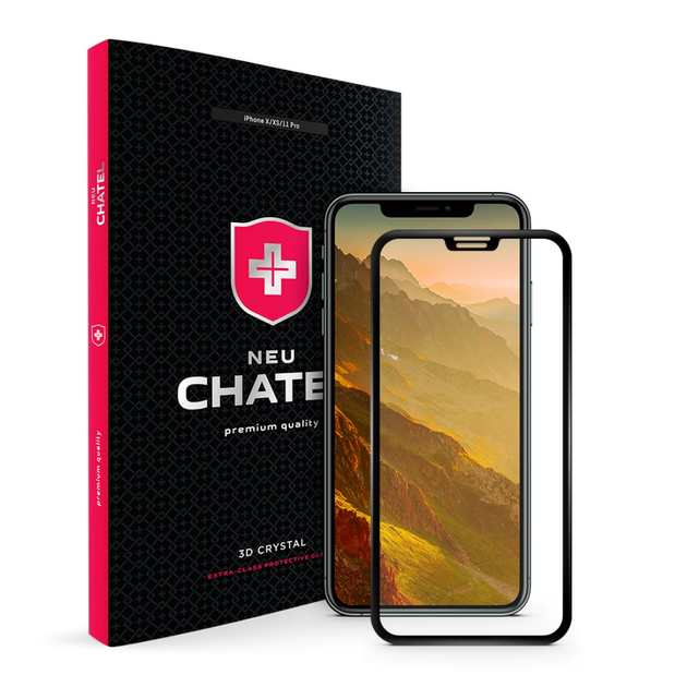 Защитное стекло для смартфона NEU Chatel Full 3D Crystal Glass for iPhone X/XS/11 Pro Black