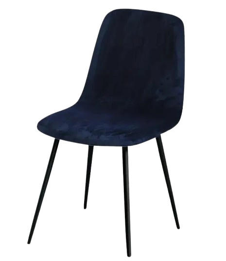 Чехол на стул скандинавский бархатный велюр Темно-синий (24951730)