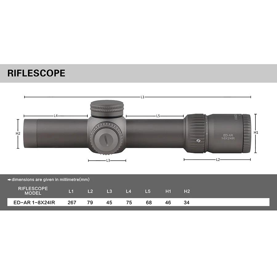 Оптический прицел Discovery Optics ED 1-8x24 FFP 34 мм - фото 6
