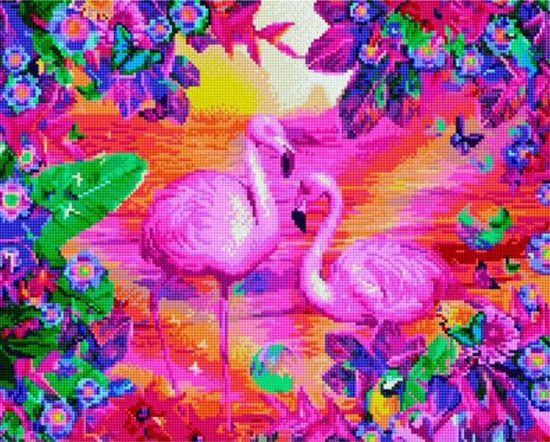 Алмазная мозаика Никитошка Фламинго 40x50 см (GJ3709)