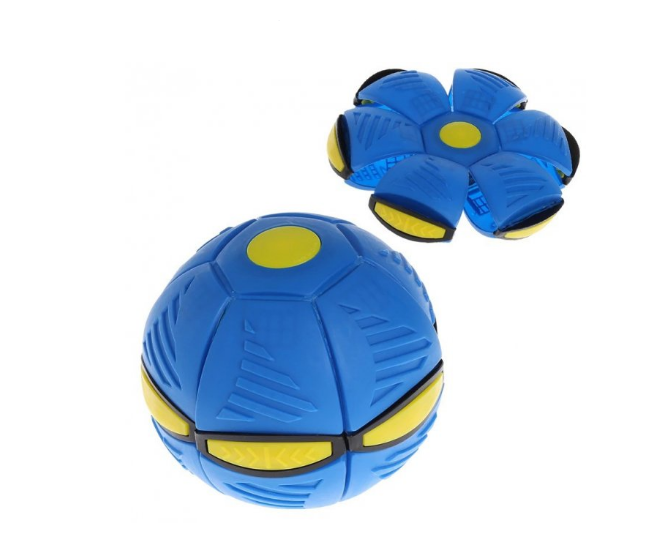 Складаний ігровий м'ячик Flat Ball Disc трансформер Синій - фото 5