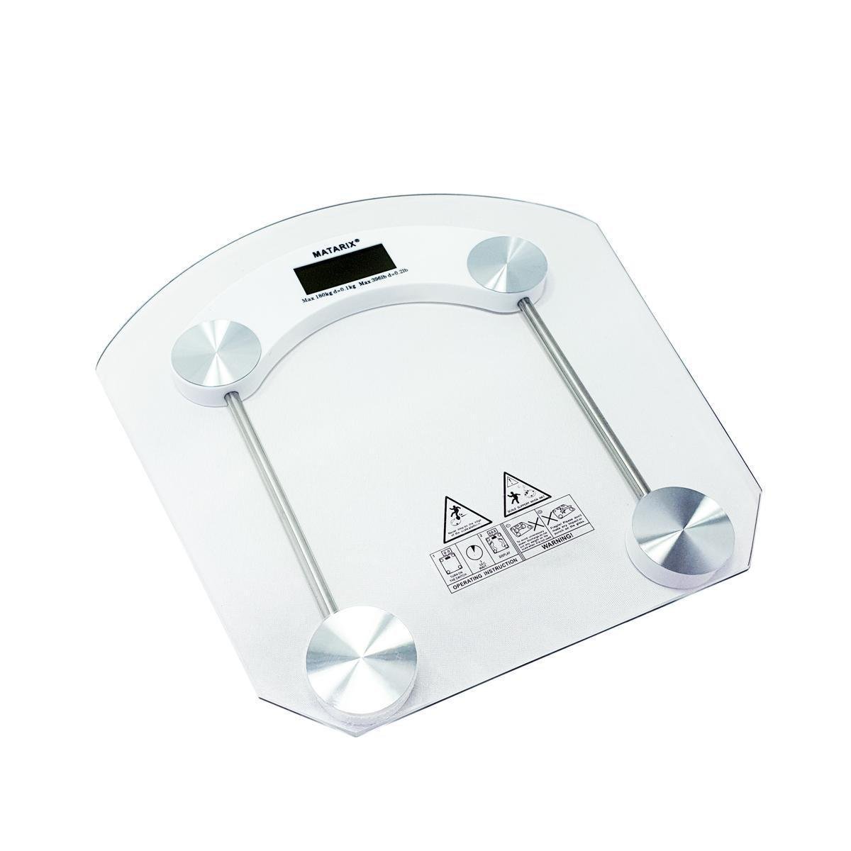 Весы напольные квадратные Matarix MX-451B до 180 кг Белый