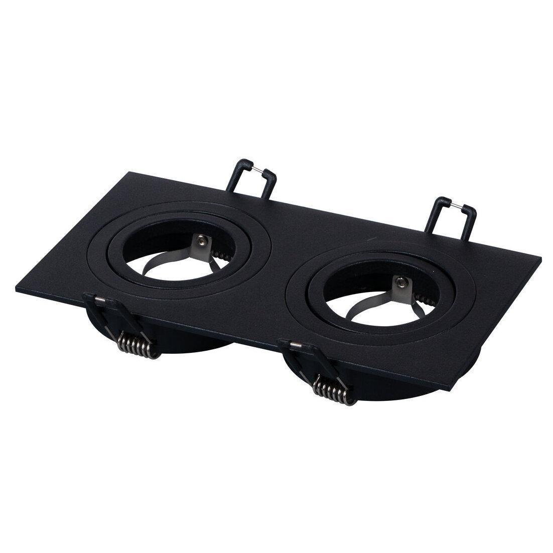 Точечный светильник Sirius врезной под две лампы GU5.3 Черный (L-17592 BK)