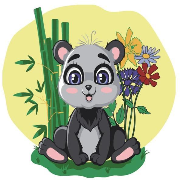 Картина по номерам Strateg Животные Пандочка 30х30 см в термопакете (ES043-mt)