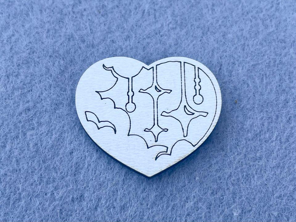 Декор из МДФ Сердце 50 шт. (21177)