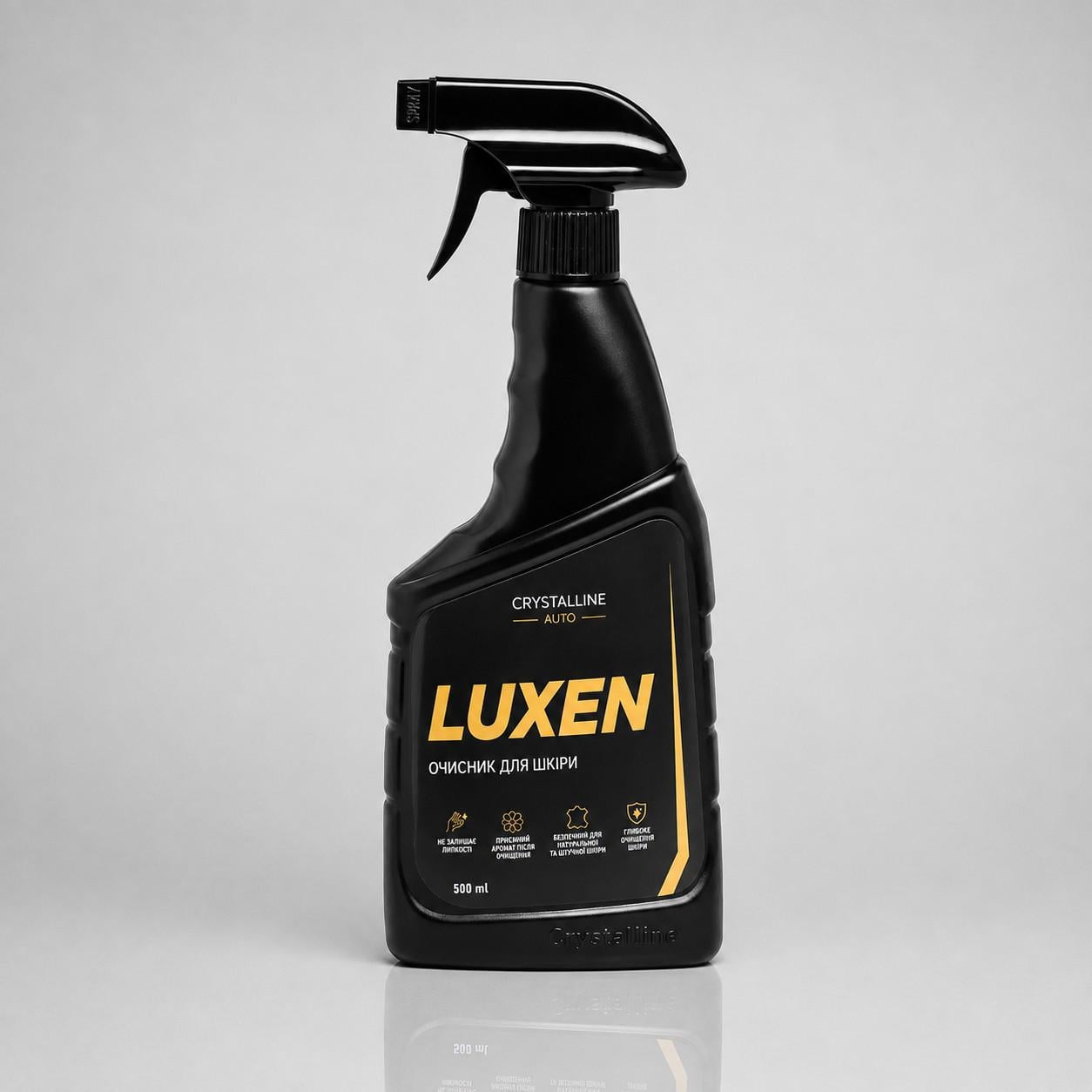 Очиститель натуральной и экокожи для сидений руля и салона авто LUXEN деликатная очистка 500 мл