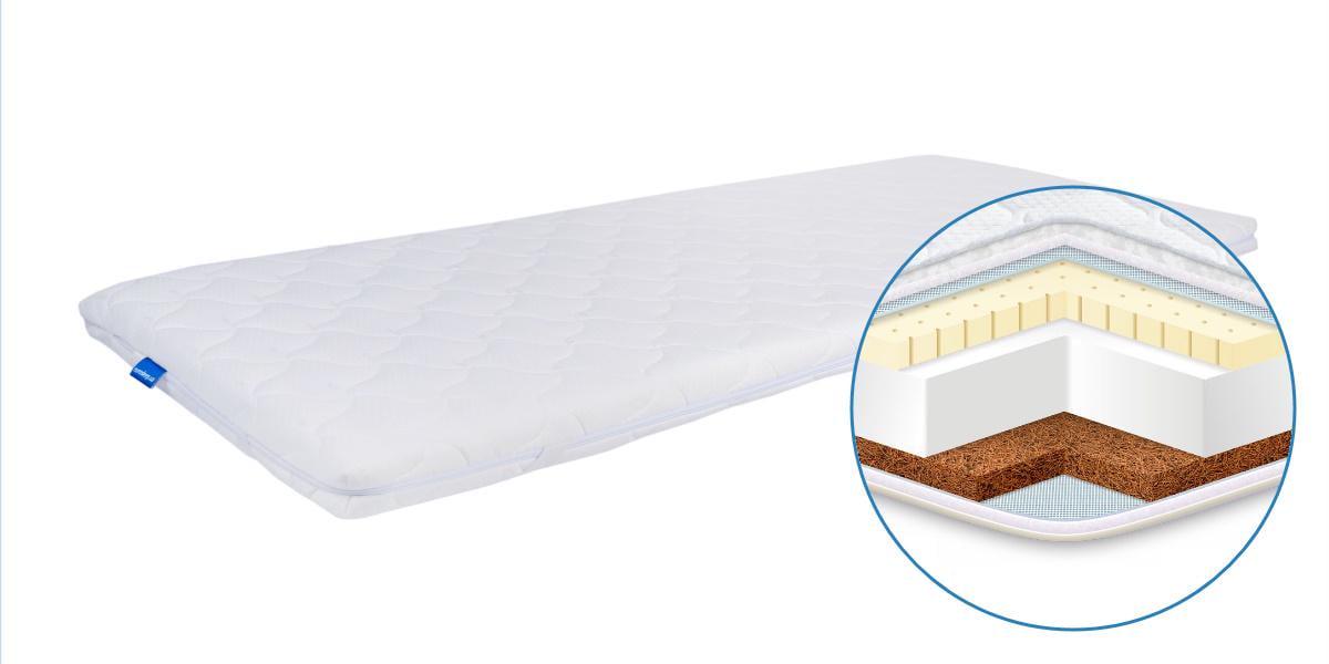 Матрас-топпер тонкий Eurosleep Стандарт Cocos Latex 150х200 см