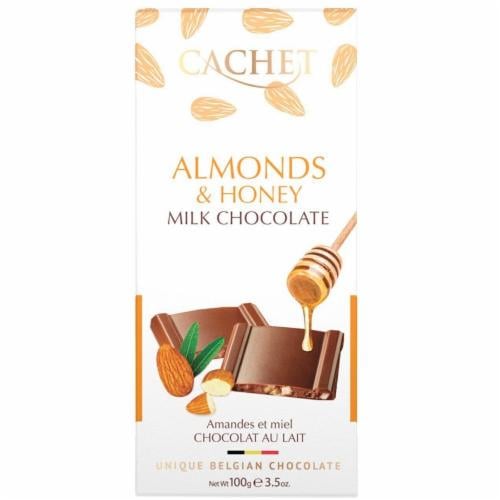 Шоколад молочний Cachet Almonds and Honey какао 100 г (21372)