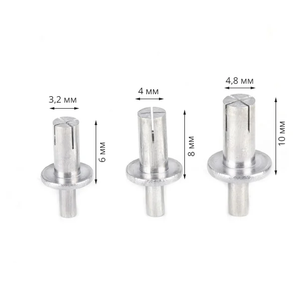 Заклепки для металла C00136-2 вытяжные 50 шт. 4 мм (C00136-2) - фото 9 Заклепки для металла C00136-2 вытяжные 50 шт. 4 мм (C00136-2) - фото 9
