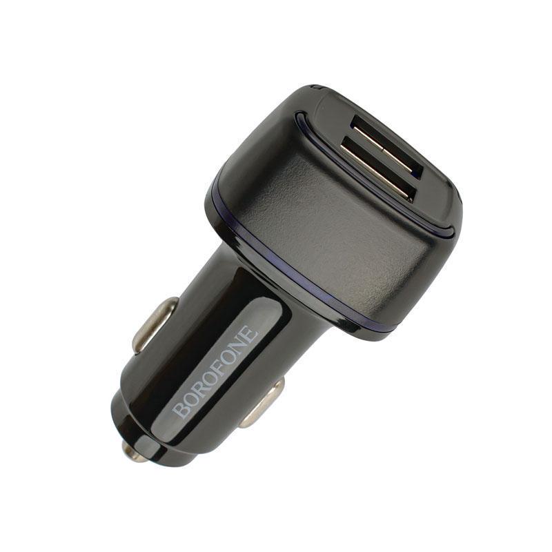 Зарядное устройство автомобильное Borofone BZ14 Max dual port Type-C Black (231696) - фото 2 Зарядное устройство автомобильное Borofone BZ14 Max dual port Type-C Black (231696) - фото 2