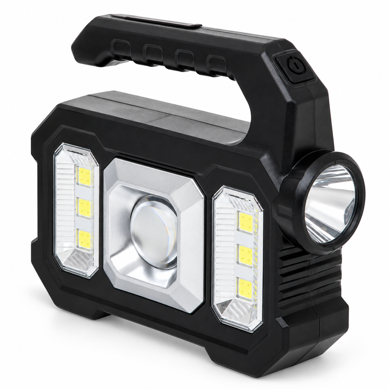 Ліхтар ручний акумуляторний LED KJ-208 з функцією Power Bank для дому/авто/риболовлі/кемпінгу (2018266)