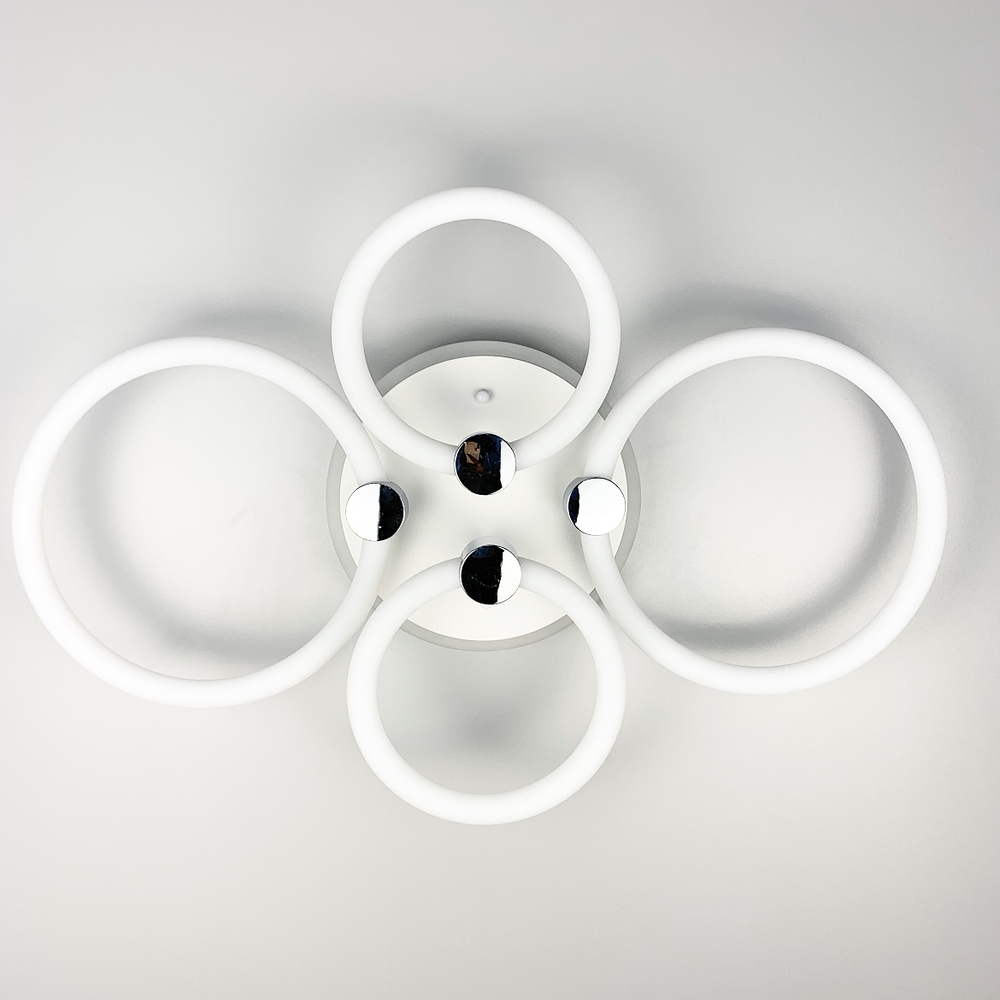 Люстра LED с кольцами рассеивающая свет на 360° Белый (A 2838/2+2 RGB LED)
