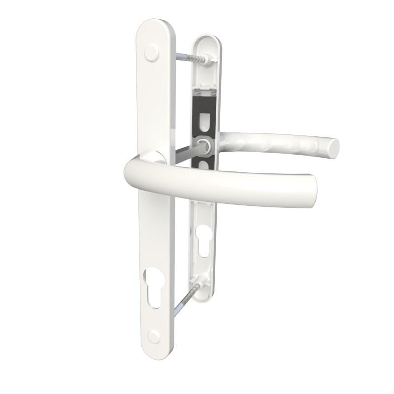 Гарнитур нажимной ASTEX Antey DHS 85/26/208 мм с фиксирующей пружиной Белый (DHS 85/26/208 RAL9016)