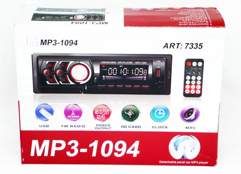 Автомагнітола 1DIN 1094BT Bluetooth/MP3/FM/USB/microSD/AUX (17502) - фото 7