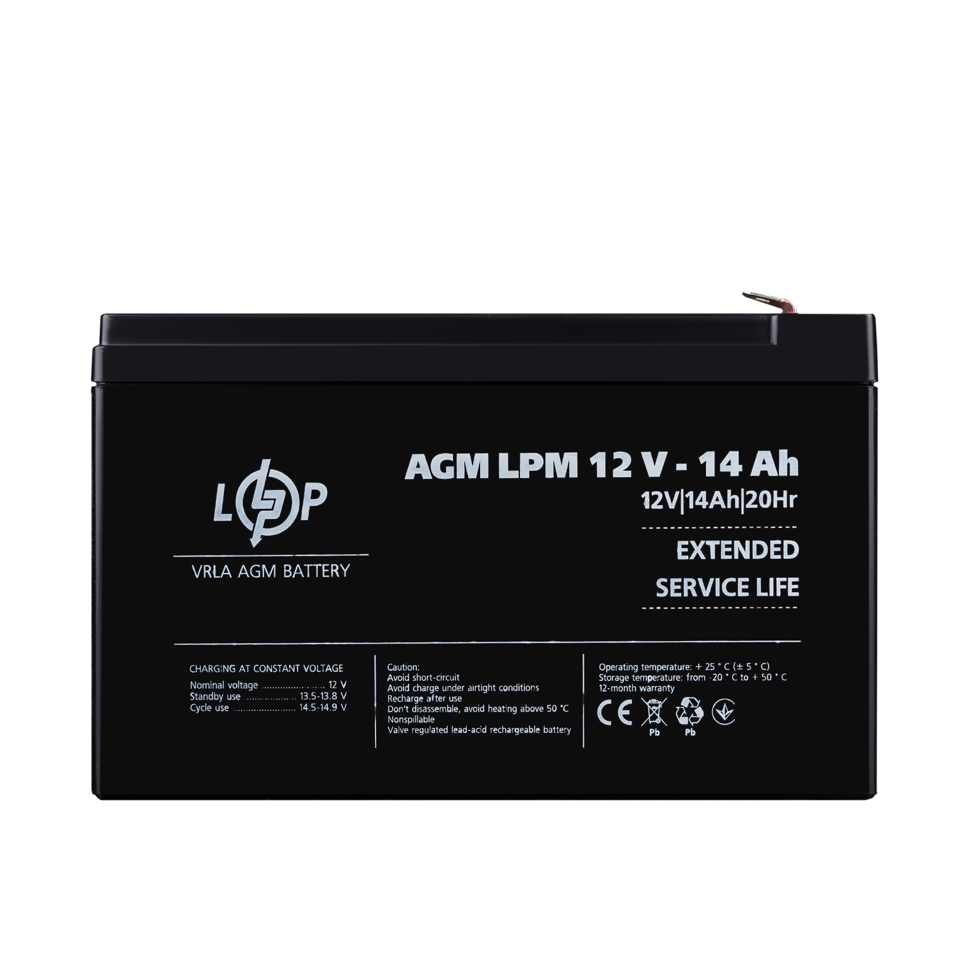 Акумулятор AGM LPM 12V 14 Ah - фото 1