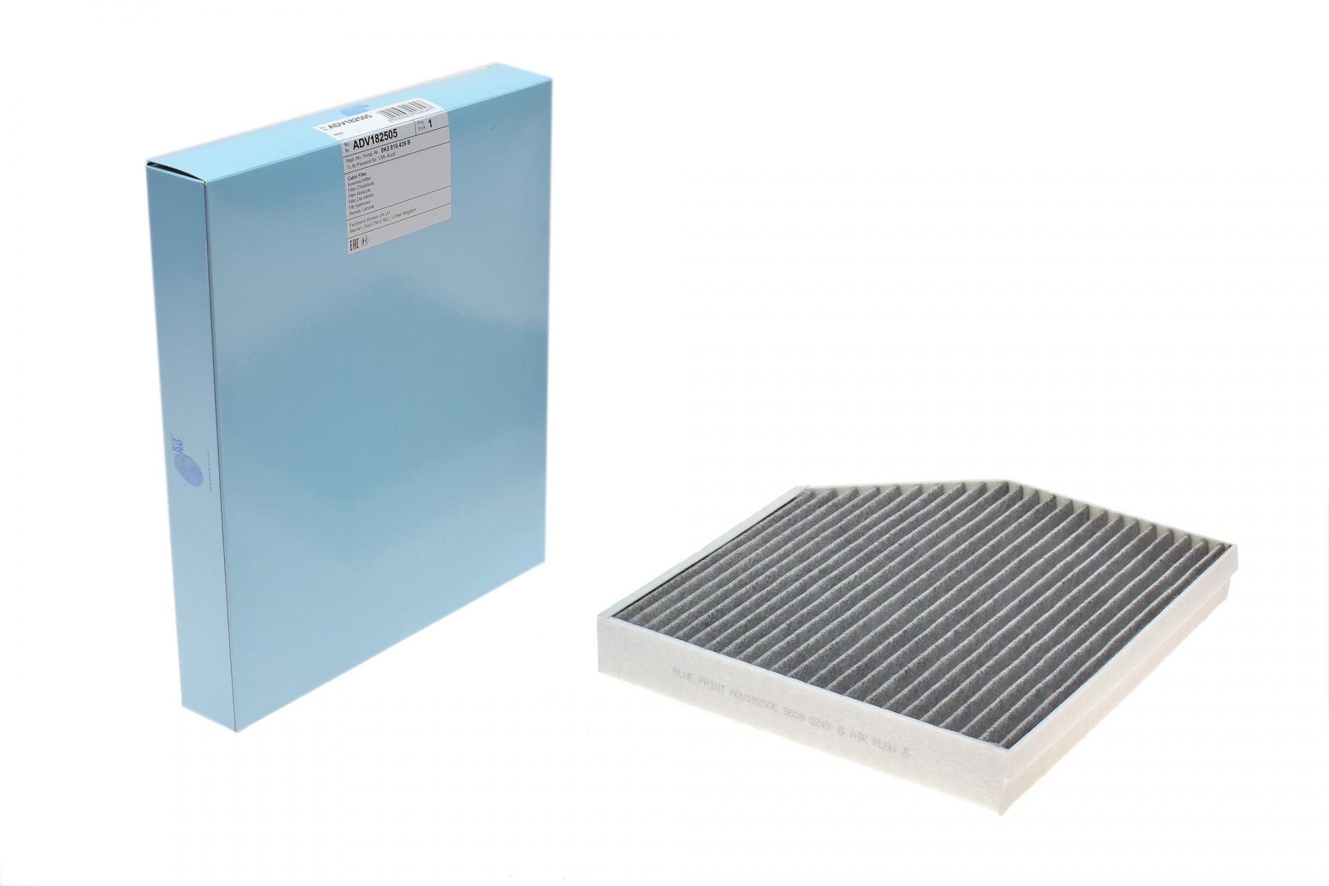 Фильтр салона BLUE PRINT для Audi A4/A6 1,8-4,2TFSI 07- угольный (ADV182505)