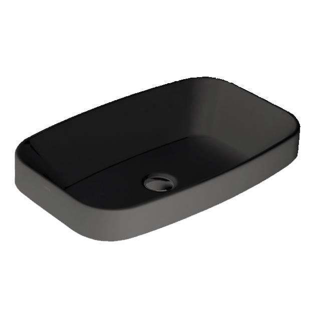 Умывальник накладной Simas Baden Baden BB11NM 600x380x140 мм Черный (184365)