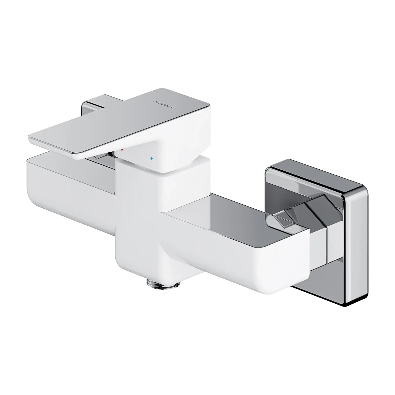 Смеситель для ванны Omnires Parma однорычажный Хром/Белый (PM7440CRB)