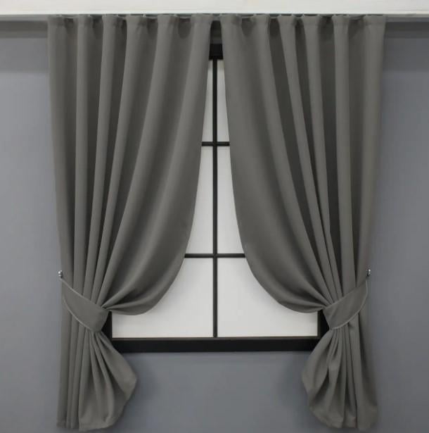 Комплект штор блекаут Midnight 1,4х1,7 м 2 шт. Серый (1228ш)