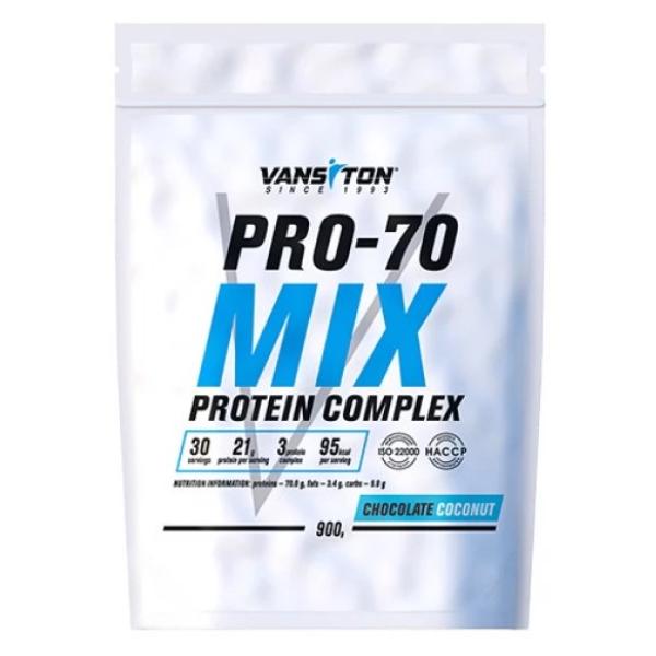Протеин Vansiton Pro-70 Mix 900 г 30 порций Chocolate Coconut (000026263)