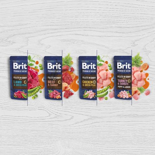 Корм вологий Brit Premium Fillets in Gravy Chicken & Green Peas філе в соусі 85 г - фото 5 Корм вологий Brit Premium Fillets in Gravy Chicken & Green Peas філе в соусі 85 г - фото 5