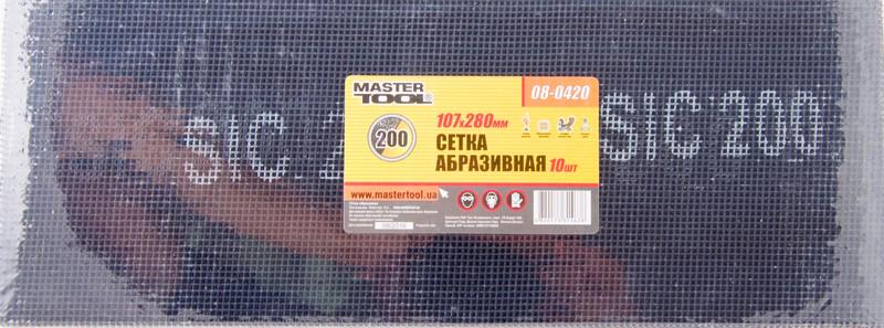 Сетка абразивная Mastertool зерно 200 107х280 мм 10 шт (08-0420) - фото 1