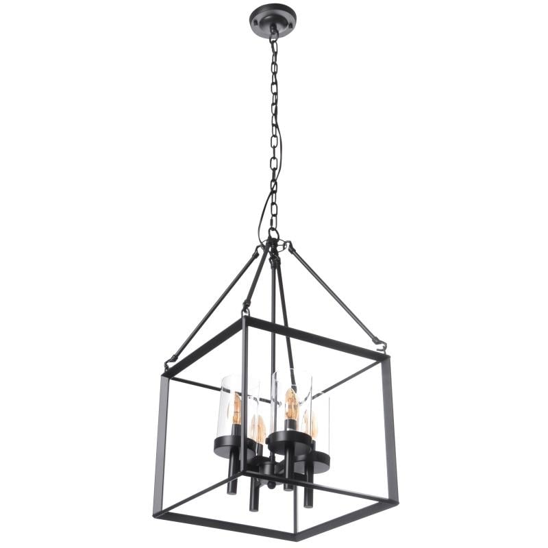 Люстра подвесная свеча лофт Brille BL-387S/4 E14 BK