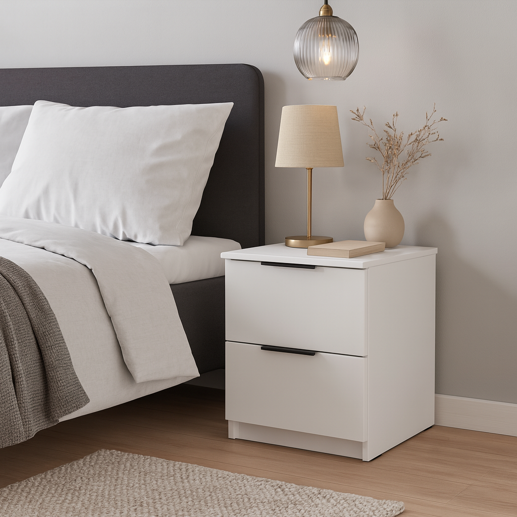 Тумба приліжкова ТП3 SENAM 480х400х400 мм ДСП Білий