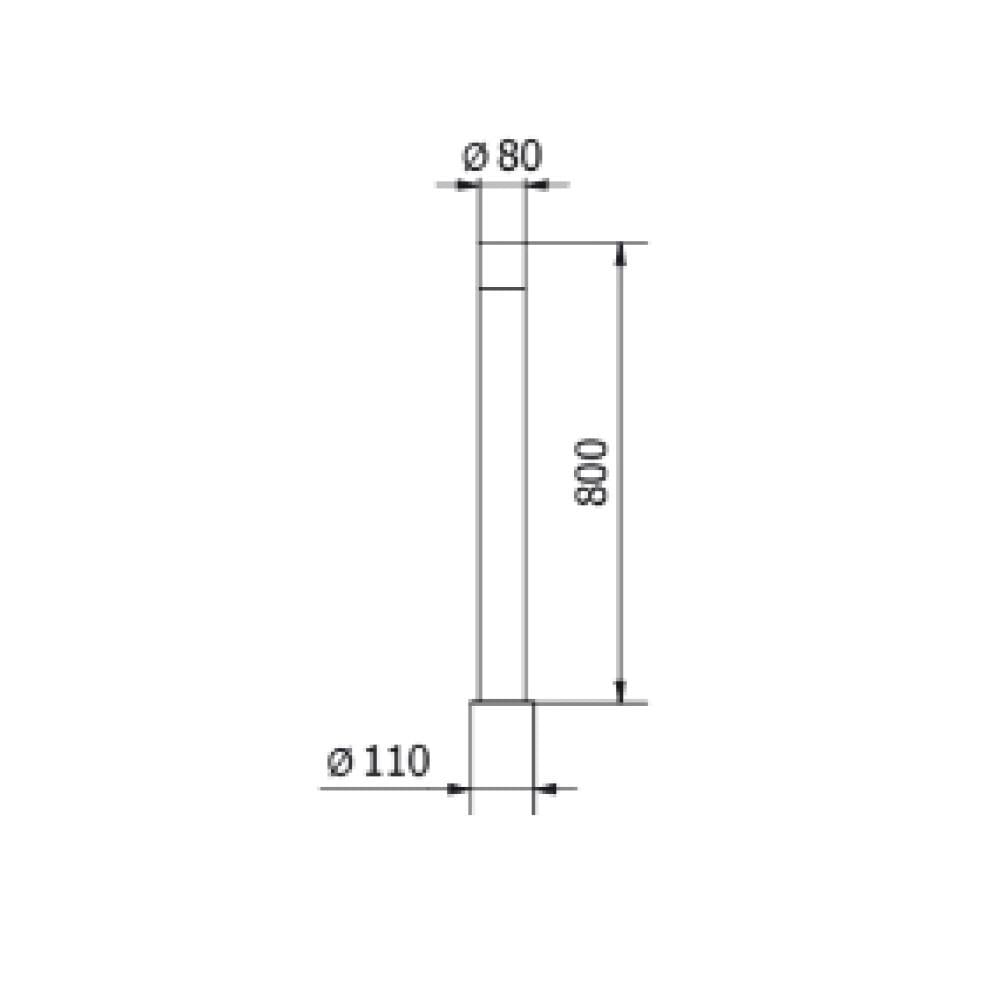 Світильник садовий LARGO-P E27 IP44 80 см Графіт (OS-LARGP80-30) - фото 4
